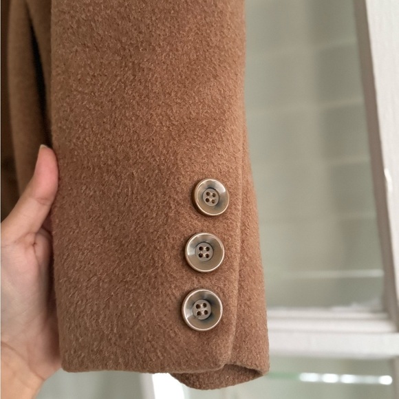 Rafaella Wool Brown Coat – Size 10 – Classic Button Front - Picture 3 of 9